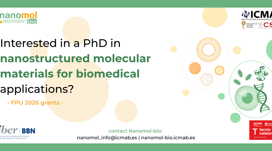 Join Nanomol-bio group appliying to the FPU 2026 grants for doing a PhD with us